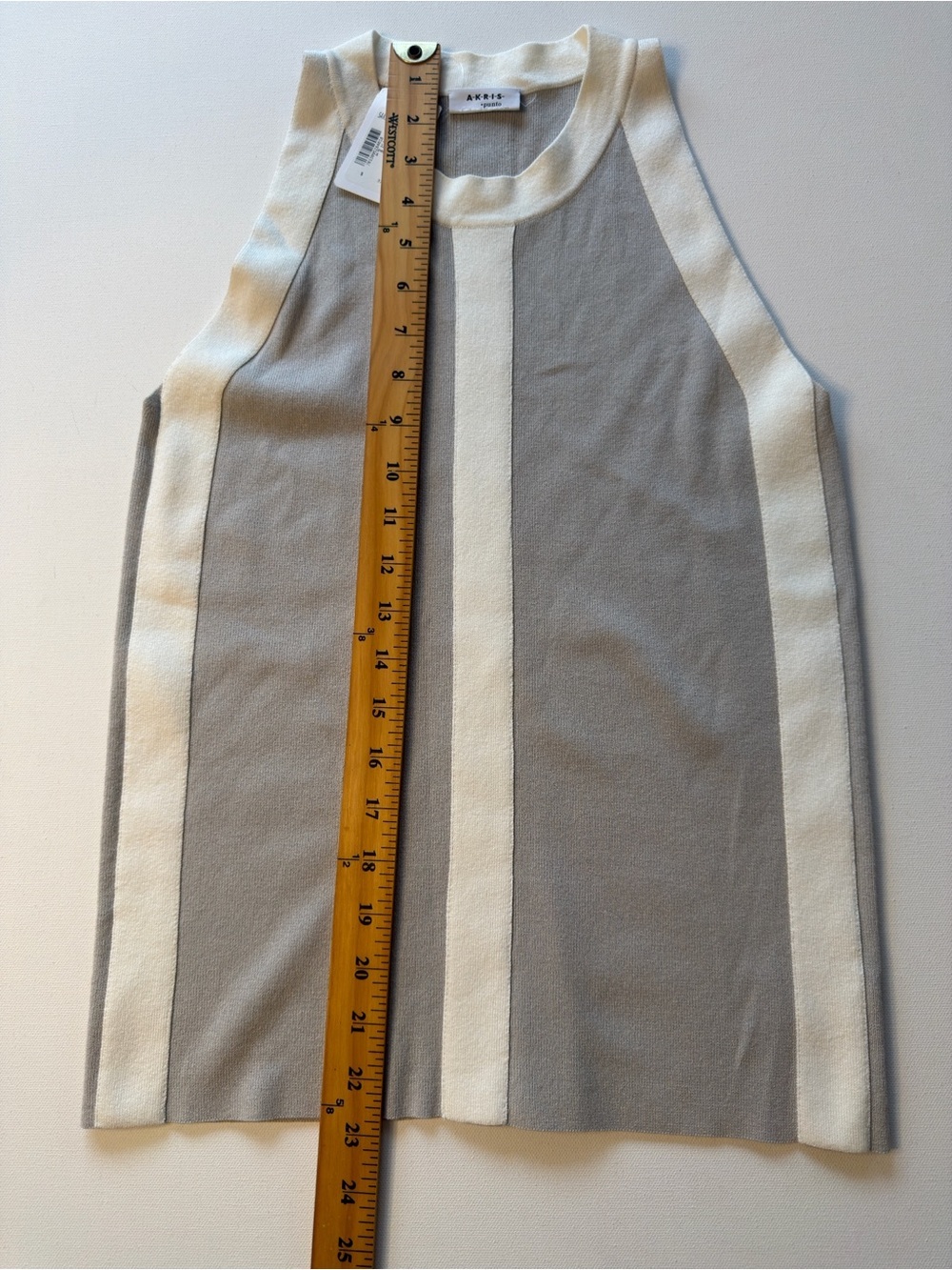 NWT Women's Akris Punto Cream-Trimmed Gray Viscose Shell Size 8 MSRP $375 (KB10) - Picture 2 of 9